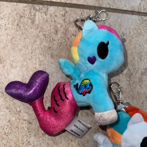Tokidoki Plush 5" Clip On Keychain Rainbow Whale Unicorn Mermaid - Picture 2 of 6